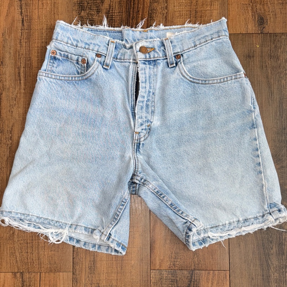 Light Wash Denim Jean Shorts - Classic High-Rise Cut